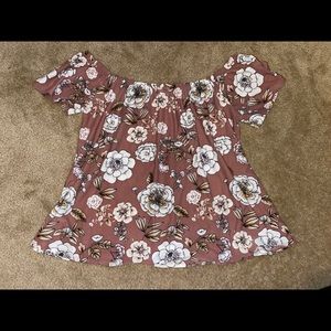 Floral off the shoulder top